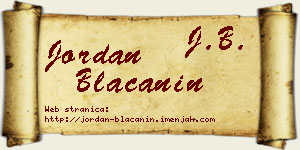 Jordan Blaćanin vizit kartica